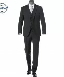 ROY ROBSON Anzug 5000/3042+0340+30/009 Anzug mit Weste, Regular Fit, Schurwolle Super110 REDA, Anthrazit meliert, Anthrazit