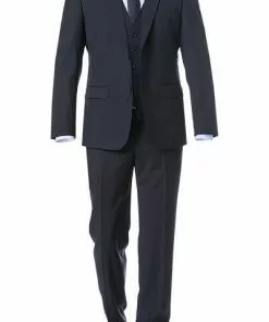 ROY ROBSON Anzug 5000/3042+0340+30/019 Anzug mit Weste, Regular Fit, Schurwolle Super110 REDA, Nachtblau, Marine