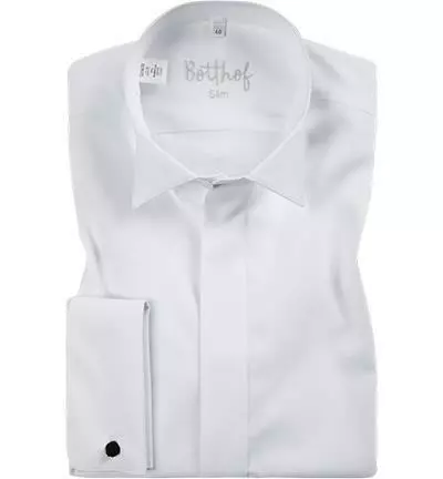 Botthof Smokinghemd Slim Kläppchen 37-85-292/10 Slim Fit, Popeline, Weiß 3 Botthof Smokinghemd Slim Kläppchen 37-85-292/10 Slim Fit, Popeline, Weiß