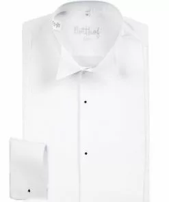 Botthof Frackhemd Slim Kläppchen 80-85-102/10 Slim Fit, Baumwolle, Weiß