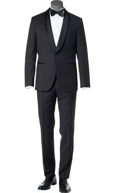 BOSS Smoking 50379909+50379911/001 Smoking Jefron-Ledan, Regular Fit, Schurwolle Super120, Schwarz, Black 4 BOSS Smoking 50379909+50379911/001 Smoking Jefron-Ledan, Regular Fit, Schurwolle Super120, Schwarz, Black – Bild 2