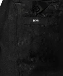 BOSS Smoking 50379909+50379911/001 Smoking Jefron-Ledan, Regular Fit, Schurwolle Super120, Schwarz, Black 16 BOSS Smoking 50379909+50379911/001 Smoking Jefron-Ledan, Regular Fit, Schurwolle Super120, Schwarz, Black -Anzüge & Westen Geschäft 285001 norm5