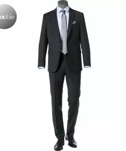 bugatti Anzug Fit Flexcity 793400+788500/99710/280 Modern Fit, Schurwoll-Stretch Flexcity, Anthrazit meliert, Anthrazit