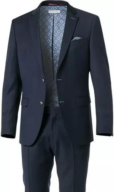 bugatti Anzug Fit Flexcity 793400+788500/99710/380 Modern Fit, Schurwoll-Stretch Flexcity, Dunkelblau meliert, Marine 5 bugatti Anzug Fit Flexcity 793400+788500/99710/380 Modern Fit, Schurwoll-Stretch Flexcity, Dunkelblau meliert, Marine – Bild 3