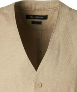 Marc O'Polo Weste 823 0175 81008/705 Slim Fit, Baumwolle-Leinen, Beige, Sand -Anzüge & Westen Geschäft 288311 norm3