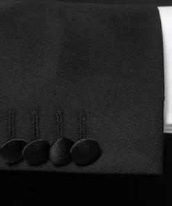 BOSS Smoking 50379895+50375814/001 Smoking Halwod-Glan, Schurwolle Super120 GUABELLO, Schwarz -Anzüge & Westen Geschäft 288359 norm4