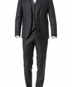 CG Anzug 40/016N0/423732+433103+441023/83 Anzug mit Weste, Slim Fit, Schurwolle, Anthrazit