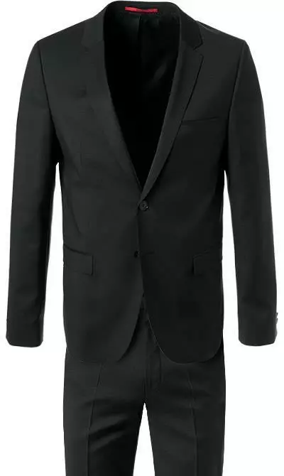 HUGO Anzug Alister/Henford 50375345+50375354/001 Anzug Alister-Henford, Extra Slim Fit, Schurwolle, Schwarz , Schwarz 4 HUGO Anzug Alister/Henford 50375345+50375354/001 Anzug Alister-Henford, Extra Slim Fit, Schurwolle, Schwarz , Schwarz – Bild 2