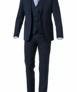 ROY ROBSON Anzug 5070-3902+0340+30/017 Anzug mit Weste, Regular Fit, Schurwolle, Marine, Mittelblau