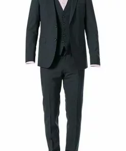 Tommy Hilfiger Tailored Tommy Hilfiger T. Anzug TT0TT02399+2400+2641/024 Anzug mit Weste, Schurwoll-Stretch, Anthrazit meliert, Anthrazit