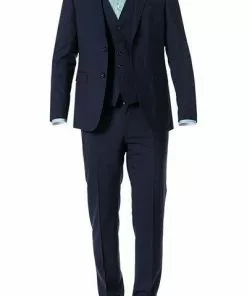 Tommy Hilfiger Tailored Tommy Hilfiger T. Anzug TT0TT02399+2400+2641/427 Anzug mit Weste, Schurwoll-Stretch, Dunkelblau