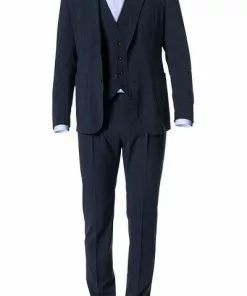Windsor Anzug Mattino 30009900+9901+10507/410 Anzug Mattino-Sondrisi mit Weste, Schurwolle, Navy, Dunkelblau