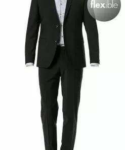 Pierre Cardin Anzug 52261+72240/810/55801/2000 Regular Fit, Schurwoll-Stretch Futureflex, Schwarz