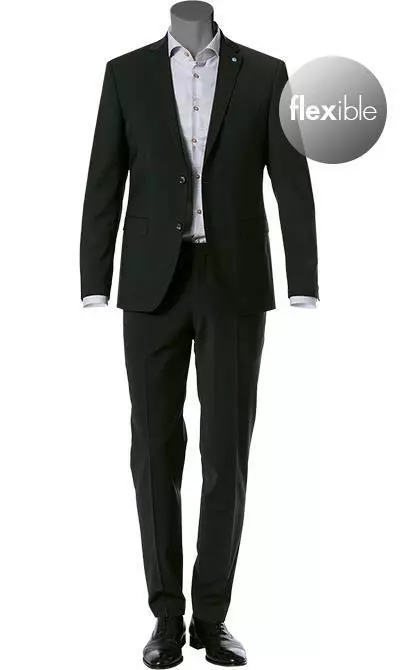 Pierre Cardin Anzug 52261+72240/810/55801/2000 Regular Fit, Schurwoll-Stretch Futureflex, Schwarz 3 Pierre Cardin Anzug 52261+72240/810/55801/2000 Regular Fit, Schurwoll-Stretch Futureflex, Schwarz