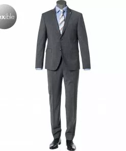 Pierre Cardin Anzug 52261+72240/810/55851/2100 Regular Fit, Schurwoll-Stretch Futureflex, Grau meliert, Anthrazit