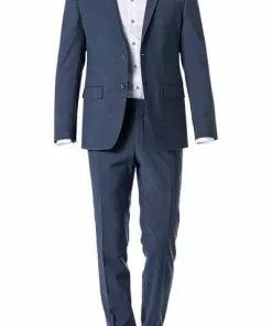 Daniel Hechter Anzug 40201+40250/100105/670 Modern Fit, Schurwoll-Stretch, Dunkelblau meliert, Dunkelblau