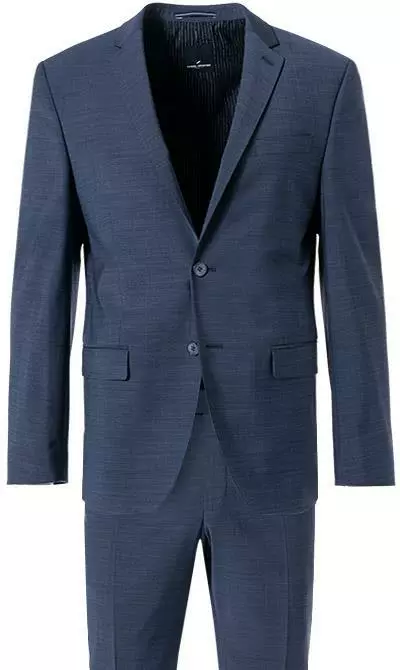 Daniel Hechter Anzug 40201+40250/100105/670 Modern Fit, Schurwoll-Stretch, Dunkelblau meliert, Dunkelblau 4 Daniel Hechter Anzug 40201+40250/100105/670 Modern Fit, Schurwoll-Stretch, Dunkelblau meliert, Dunkelblau – Bild 2