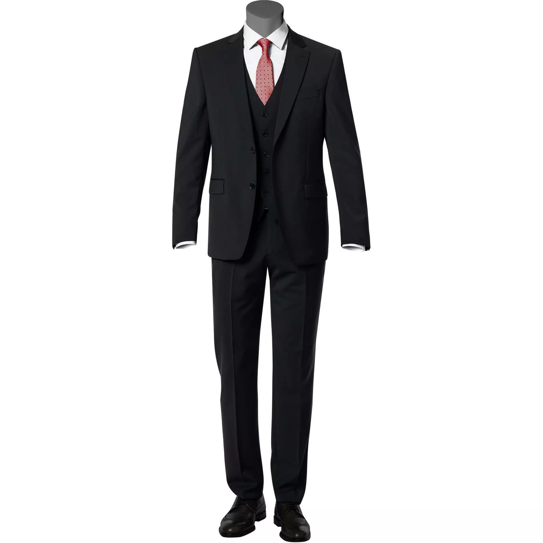 DIGEL Anzug 99832/120033+116062+160008/10 Anzug mit Weste, Modern Fit, Schurwolle Super100 Marzotto, Schwarz 3 DIGEL Anzug 99832/120033+116062+160008/10 Anzug mit Weste, Modern Fit, Schurwolle Super100 Marzotto, Schwarz