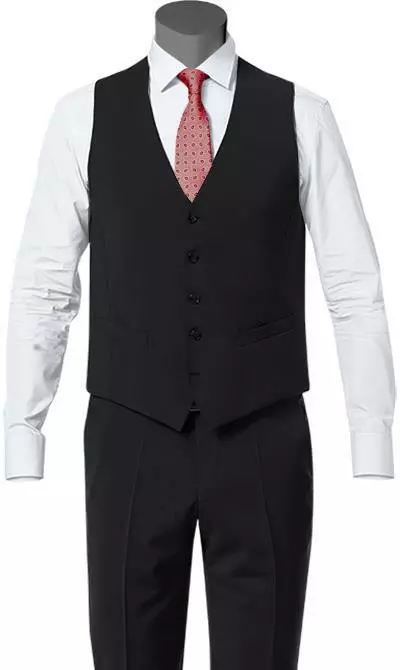 DIGEL Anzug 99832/120033+116062+160008/10 Anzug mit Weste, Modern Fit, Schurwolle Super100 Marzotto, Schwarz 5 DIGEL Anzug 99832/120033+116062+160008/10 Anzug mit Weste, Modern Fit, Schurwolle Super100 Marzotto, Schwarz – Bild 3