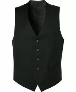 DIGEL Weste Modern Fit Dan 99656/160008/10 Schurwolle REDA, Schwarz