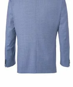 DIGEL Anzug Modern Fit 99653/120033+116062/28 Schurwolle Super110 REDA, Blau meliert, Hellblau -Anzüge & Westen Geschäft 298911 norm3