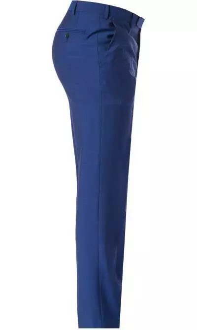 DIGEL Anzug Slim Fit 99832/128001+110030/28 Schurwolle Super100, Royalblau meliert, Blau 9 DIGEL Anzug Slim Fit 99832/128001+110030/28 Schurwolle Super100, Royalblau meliert, Blau – Bild 7