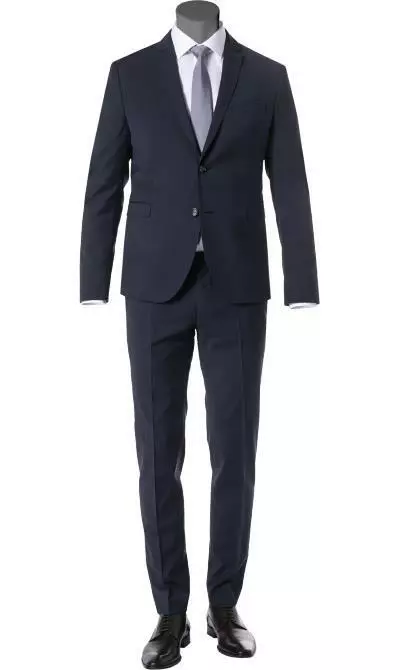 CINQUE Anzug Cipuletti 2290+2190-1501/691 Super Slim, Schurwoll-Stretch, Blau, Marineblau 3 CINQUE Anzug Cipuletti 2290+2190-1501/691 Super Slim, Schurwoll-Stretch, Blau, Marineblau