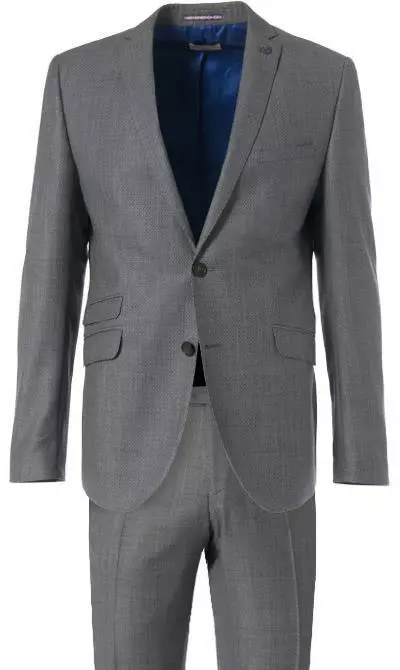 CG Anzug 70-124N1/423732/+433103/82 Slim Fit, Schurwolle, Grau meliert, Grau 4 CG Anzug 70-124N1/423732/+433103/82 Slim Fit, Schurwolle, Grau meliert, Grau – Bild 2