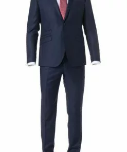 CG Anzug 70-124N1/423732+433103/62 Slim Fit, Schurwolle, Navy meliert, Marineblau