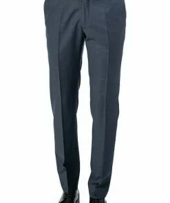 KARL LAGERFELD Hose 255001/10/500094/690 Schurwolle, Dunkelblau meliert, Blau-grau