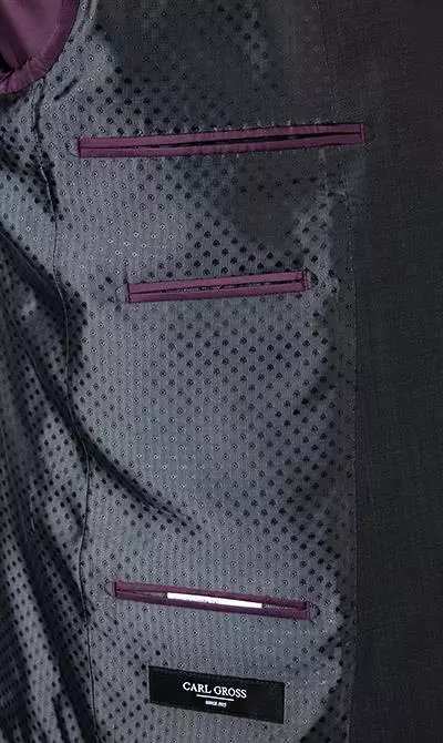 Carl Gross Anzug 70-060N0/323022+332023/82 Modern Fit, Schurwolle, Dunkelgrau, Anthrazit 7 Carl Gross Anzug 70-060N0/323022+332023/82 Modern Fit, Schurwolle, Dunkelgrau, Anthrazit – Bild 5