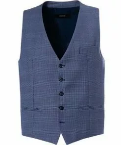 CINQUE Weste Cipuletti-W 2690-2106/65 Super Slim, Schurwoll-Stretch, Blau kariert, Dunkelblau