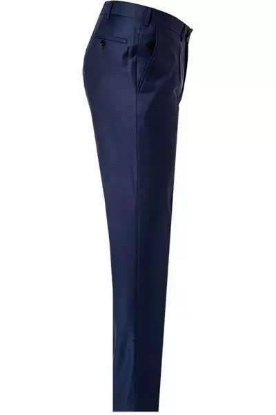 EDUARD DRESSLER Hose Jeff 00510/3B25/45 Shaped Fit, Schurwolle Super140, Dunkelblau meliert, Dunkelblau 5 EDUARD DRESSLER Hose Jeff 00510/3B25/45 Shaped Fit, Schurwolle Super140, Dunkelblau meliert, Dunkelblau – Bild 3