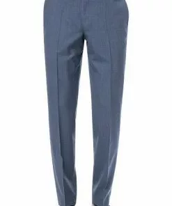 HILTL Hose Piacenza 33349/34600/47 Contemporary Fit, Schurwolle waschbar, Rauchblau, Dunkelblau