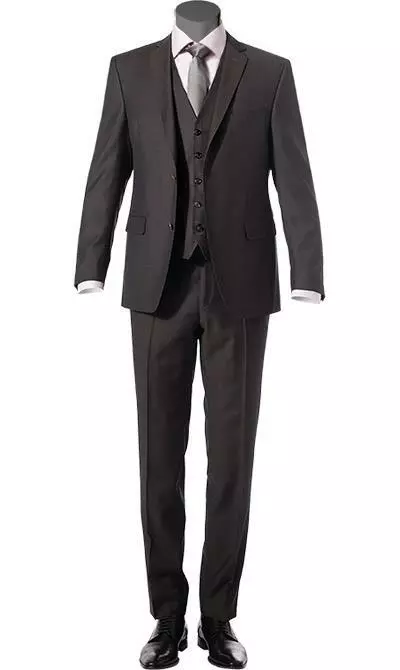 Carl Gross Anzug 70-060N0/323022+332023+343113/72 Anzug mit Weste, Modern Fit, Schurwolle, Dunkelbraun, Braun 3 Carl Gross Anzug 70-060N0/323022+332023+343113/72 Anzug mit Weste, Modern Fit, Schurwolle, Dunkelbraun, Braun