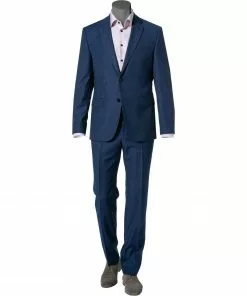 BOSS Anzug Jeckson/Lenon 50410126+50410140/420 Anzug Jeckson-Lenon, Regular Fit, Schurwolle, Mittelblau meliert, Blau