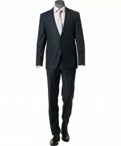 BOSS Anzug Jeckson/Lenon 50410126+50410140/402 Anzug Jeckson-Lenon, Regular Fit, Schurwolle, Nachtblau meliert, Dunkelblau