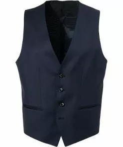BOSS Weste Huge 50409255/480 Schurwolle REDA, Dunkelblau, Blau