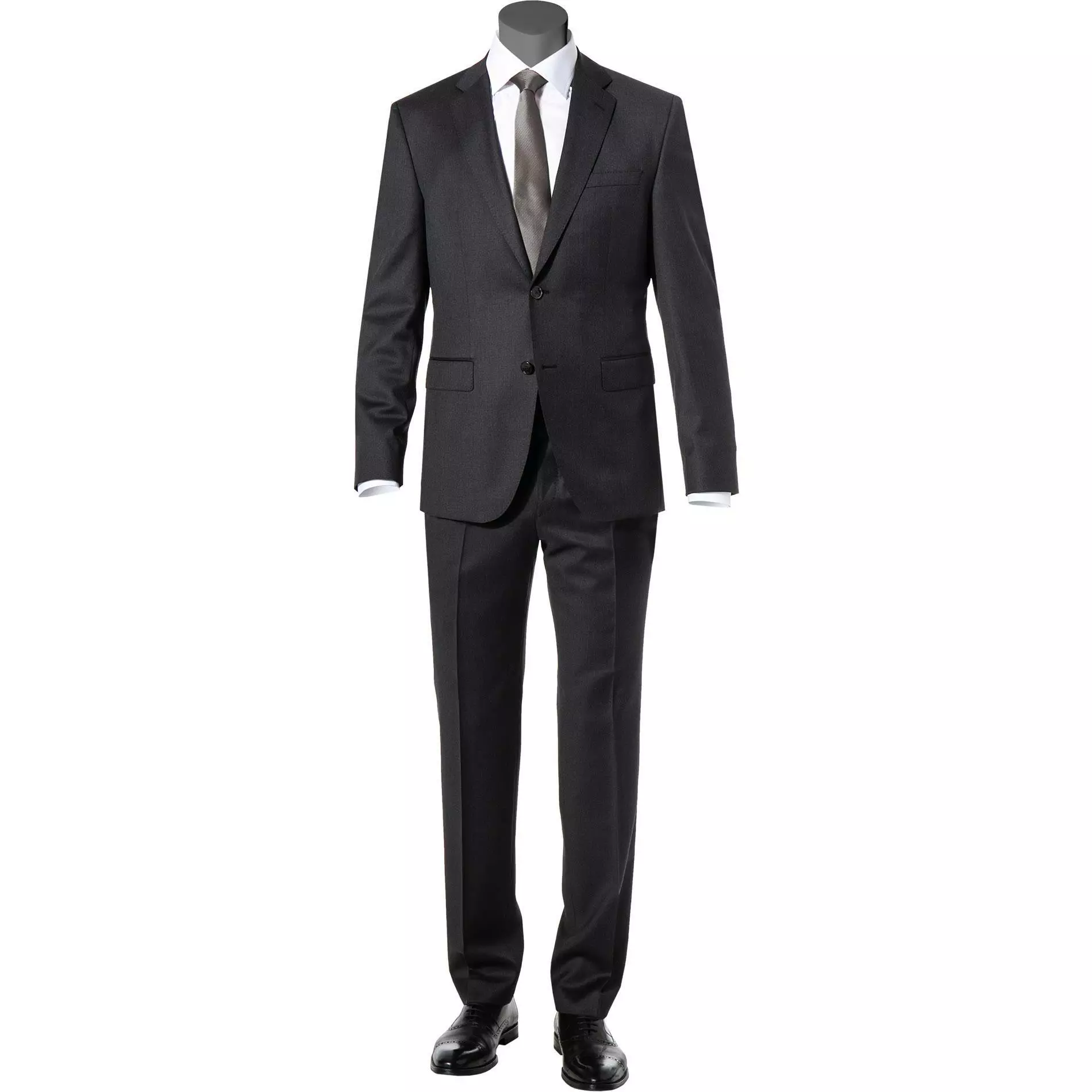 BOSS Anzug Huge/Lenon 50408828+9254/021 Anzug Huge-Lenon, Slim Fit, Schurwolle REDA, Anthrazit meliert, Dunkelgrau 3 BOSS Anzug Huge/Lenon 50408828+9254/021 Anzug Huge-Lenon, Slim Fit, Schurwolle REDA, Anthrazit meliert, Dunkelgrau