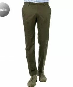 Pierre Cardin Hose Bertrand 72137/810/75201/7830 Slim Fit, Baumwolle, Olivgrün
