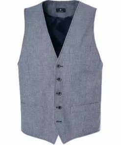 Pierre Cardin Weste Gabriel 95241/000/79231/3250 Leinen, Blaumeliert, Blau