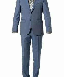 BOSS Anzug Jeckson/Lenon 50412308+50412309/450 Anzug Jeckson-Lenon, Regular Fit, Schurwolle, Blau meliert, Jeansblau