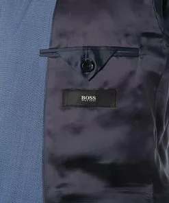 BOSS Anzug Jeckson/Lenon 50412308+50412309/450 Anzug Jeckson-Lenon, Regular Fit, Schurwolle, Blau meliert, Jeansblau -Anzüge & Westen Geschäft 316292 norm5