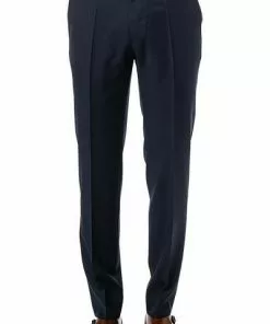 BOSS Hose Genius 50408837/480 Slim Fit, Schurwolle REDA, Dunkelblau, Blau