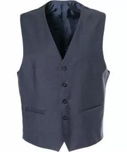 Carl Gross Weste Stan 70-060N0/343113/61 Modern Fit, Schurwolle, Dunkelblau meliert, Stahlblau