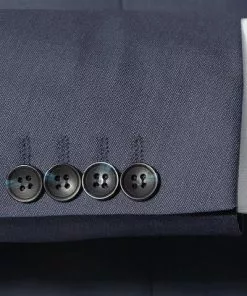 Carl Gross Anzug 70-060N0/323022+332023+343113/61 Anzug mit Weste, Modern Fit, Schurwolle, Dunkelblau meliert, Stahlblau -Anzüge & Westen Geschäft 319788 norm5