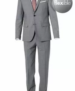 Pierre Cardin Anzug 52261+72240/850/55821/2600 Regular Fit, Schurwoll-Stretch Futureflex, Grau meliert, Grau