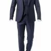 CG Anzug 80-138N1/424012+441043+430013/63 Anzug mit Weste, Slim Fit, Schurwolle, Saphirblau, Blau-schwarz -Anzüge & Westen Geschäft 323755 norm