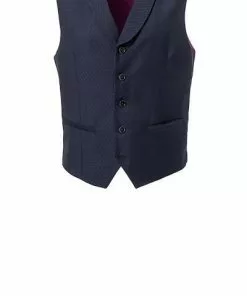 CG Anzug 80-138N1/424012+441043+430013/63 Anzug mit Weste, Slim Fit, Schurwolle, Saphirblau, Blau-schwarz -Anzüge & Westen Geschäft 323755 norm4