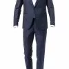 CG Anzug 80-138N1/424012+430013/63 Slim Fit, Schurwolle, Saphirblau, Blau-schwarz -Anzüge & Westen Geschäft 323756 norm